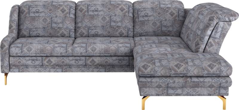 sit&more Ecksofa »Orient L-Form«, inkl. 2 Zierkissen mit Strass-Stein, goldfarbenfabene Metallfüsse von sit&more