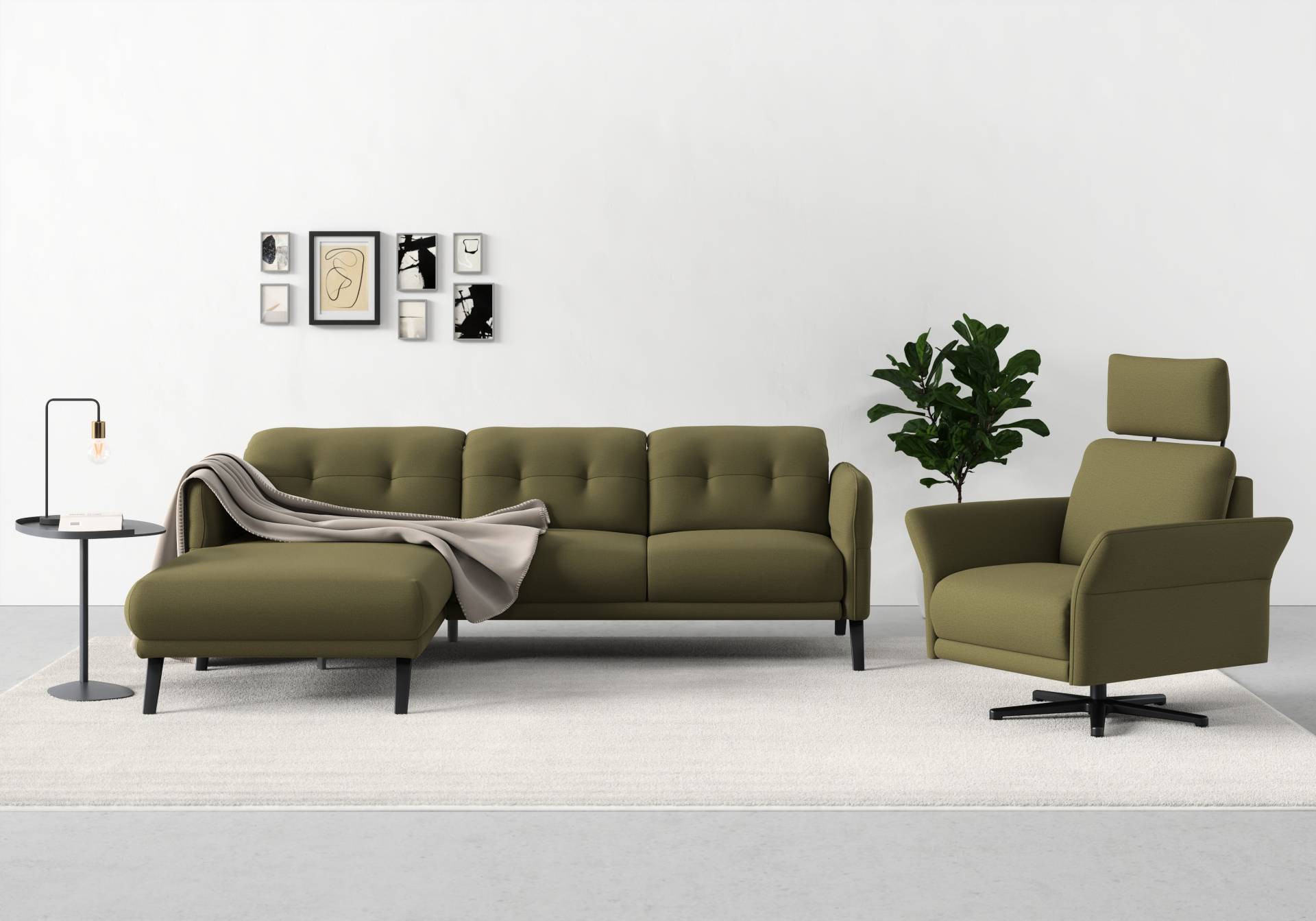 sit&more Ecksofa »Scandia L-Form«, Wahlweise mit Kopfteilverstellung und Armteilfunktion von sit&more