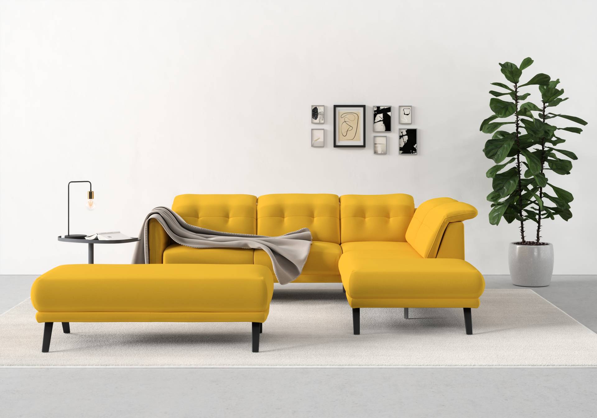 sit&more Ecksofa »Scandia L-Form«, Wahlweise mit Kopfteilverstellung und Armteilfunktion von sit&more