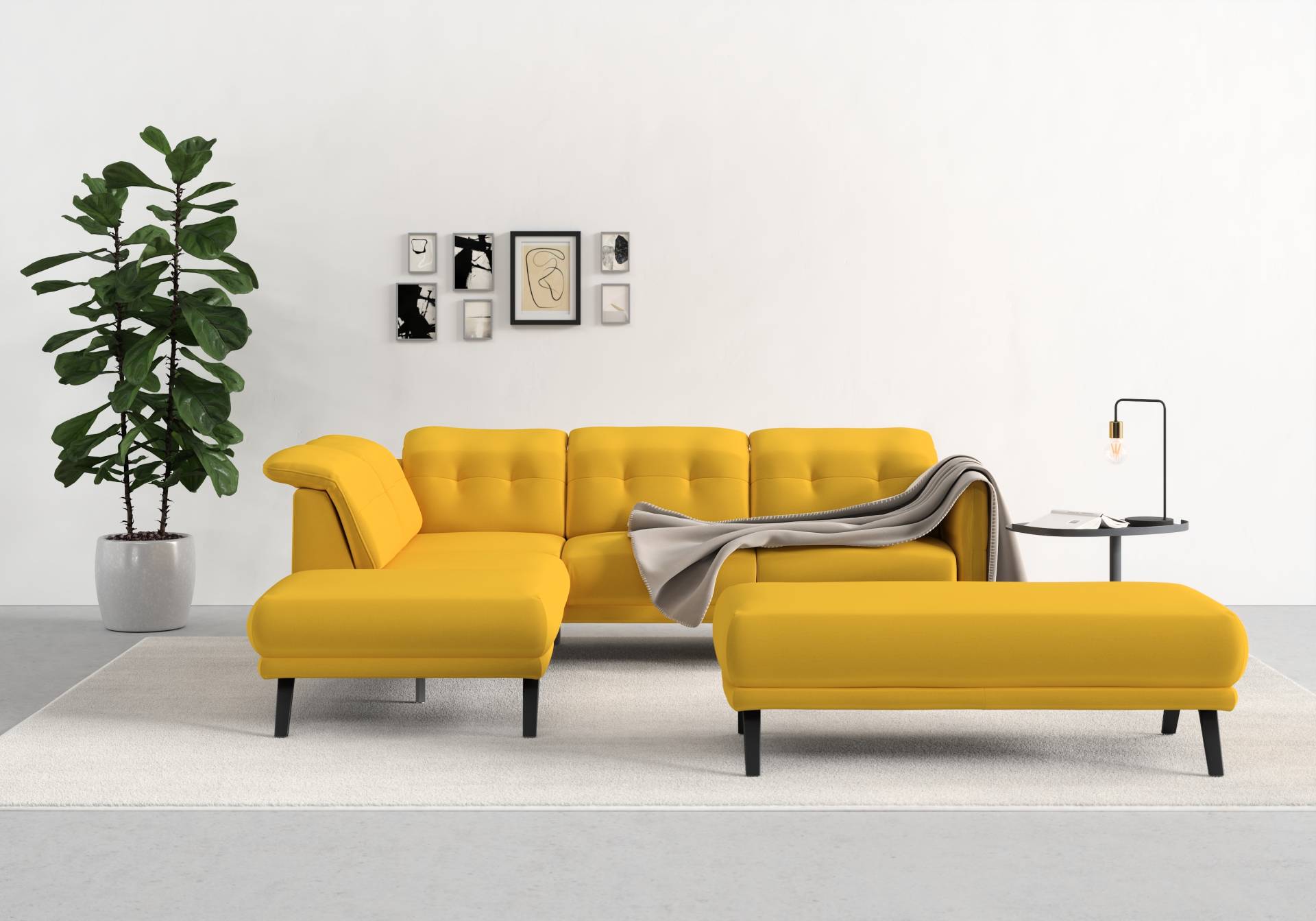 sit&more Ecksofa »Scandia L-Form«, Wahlweise mit Kopfteilverstellung und Armteilfunktion von sit&more