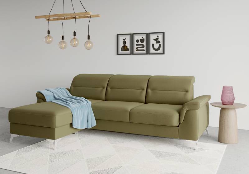 sit&more Ecksofa »Sinatra L-Form«, mit Recamiere, optinal mit Kopfteilverstellung und Armteilfunktion von sit&more