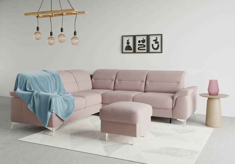 sit&more Ecksofa »Sinatra L-Form«, optional mit Kopfteilverstellung und Armteilfunktion von sit&more