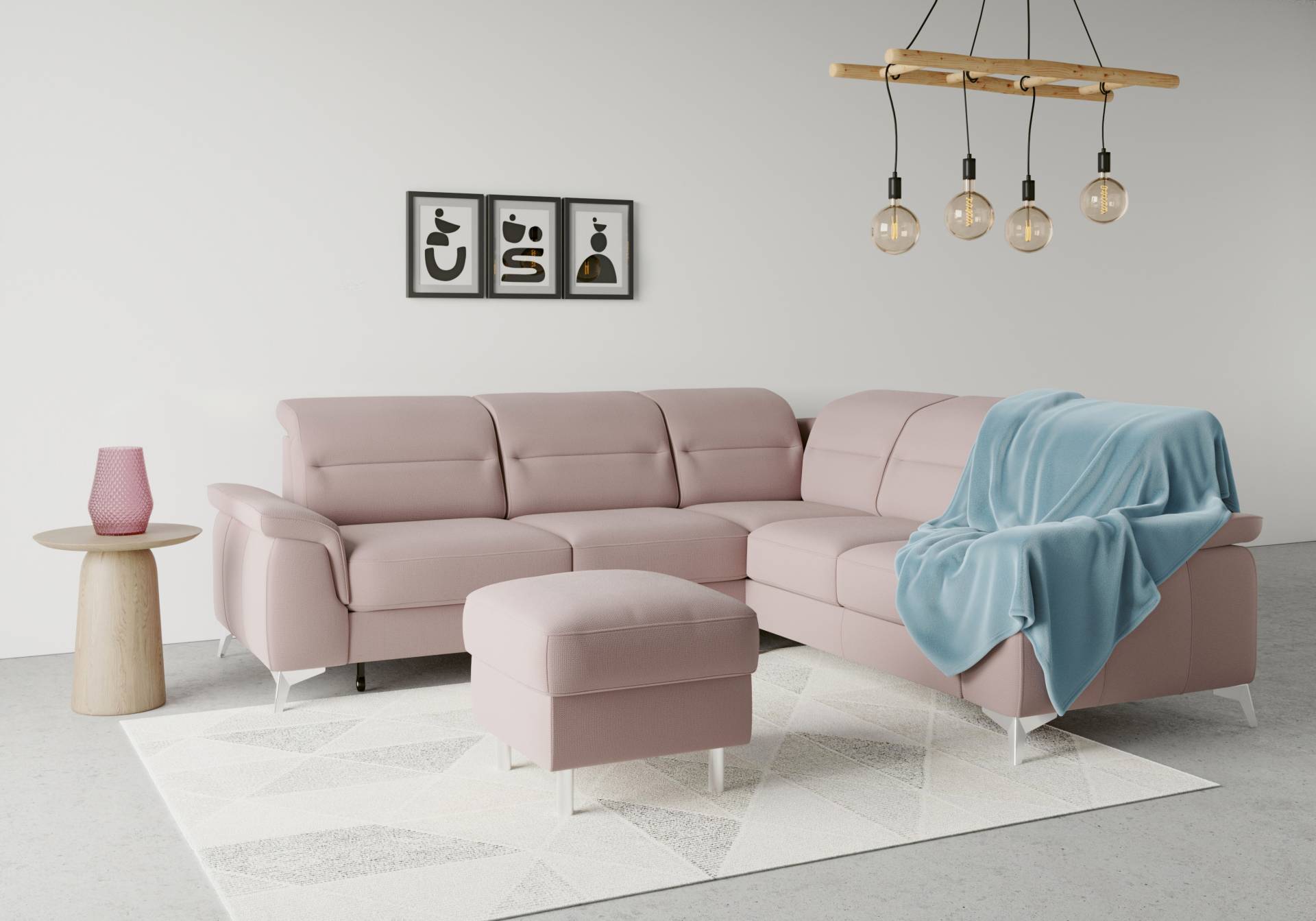 sit&more Ecksofa »Sinatra L-Form«, optional mit Kopfteilverstellung und Armteilfunktion von sit&more