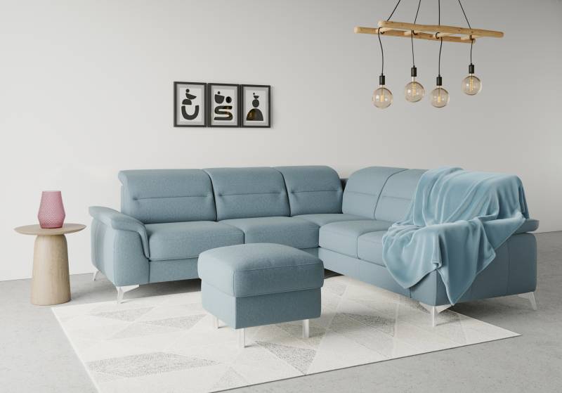 sit&more Ecksofa »Sinatra L-Form«, optional mit Kopfteilverstellung und Armteilfunktion von sit&more