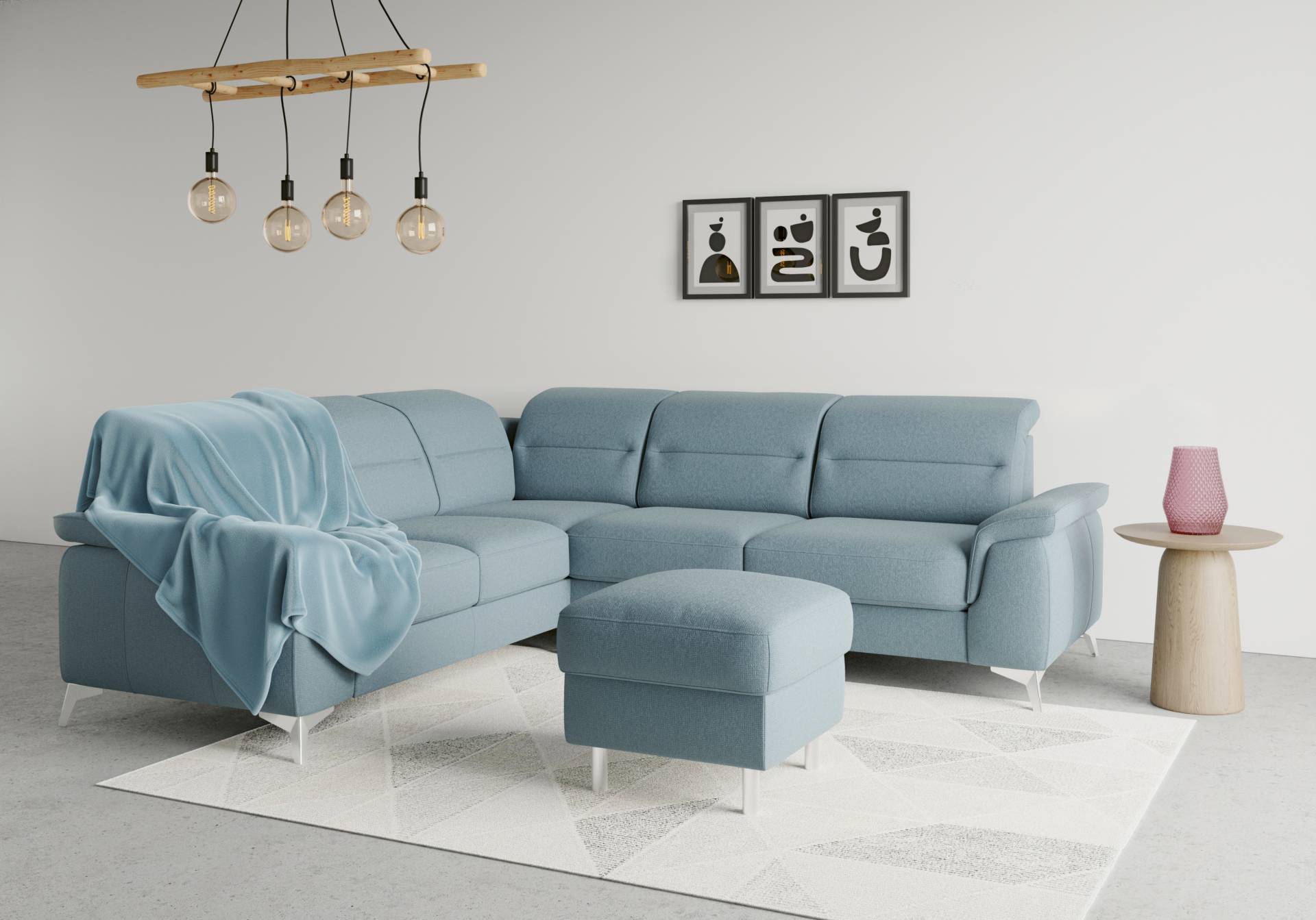 sit&more Ecksofa »Sinatra L-Form«, optional mit Kopfteilverstellung und Armteilfunktion von sit&more