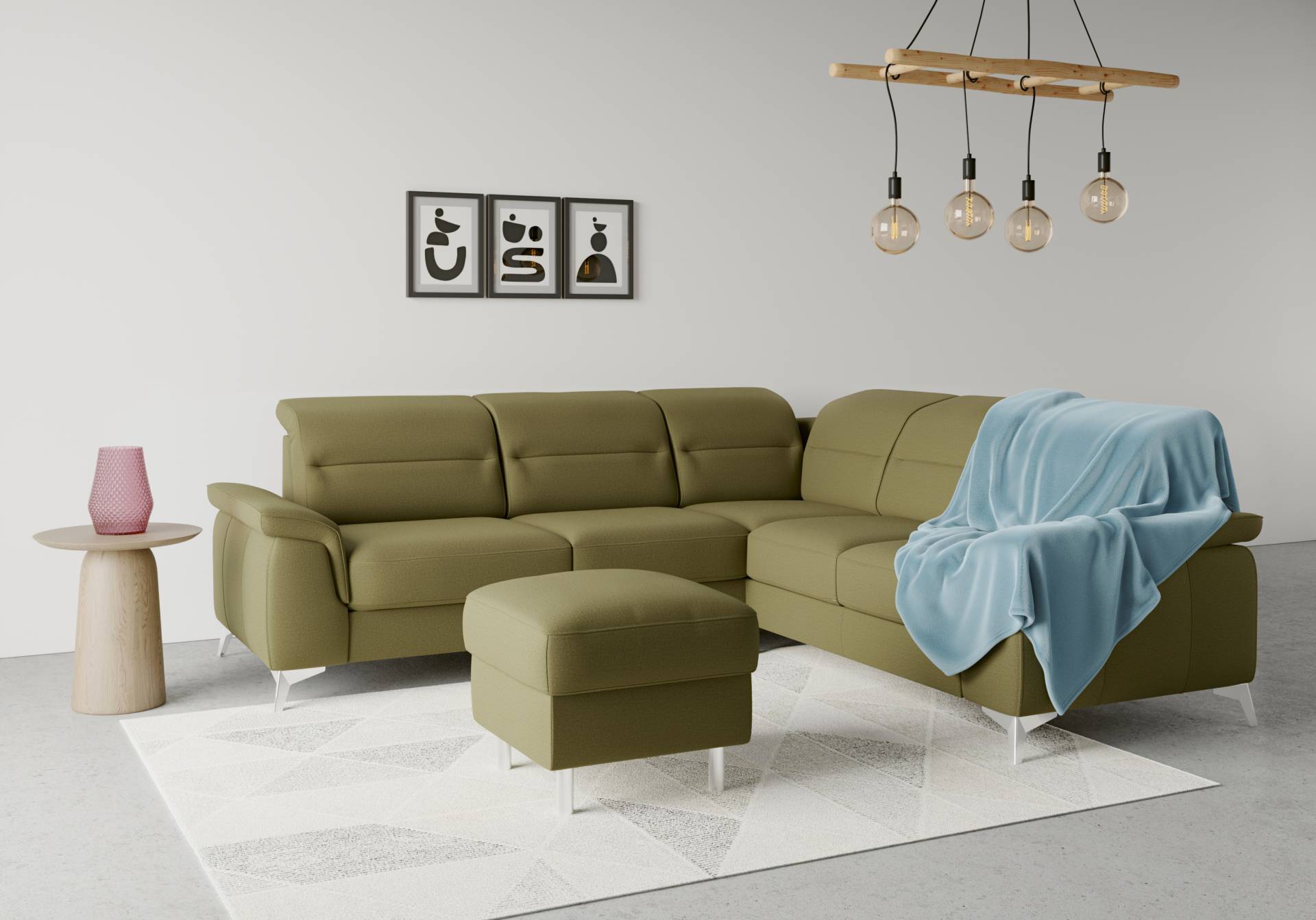 sit&more Ecksofa »Sinatra L-Form«, optional mit Kopfteilverstellung und Armteilfunktion von sit&more