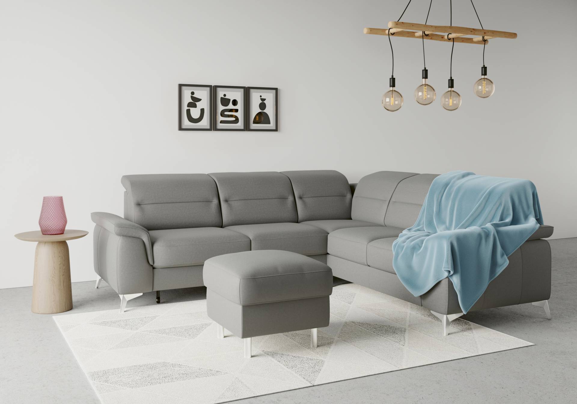 sit&more Ecksofa »Sinatra L-Form«, optional mit Kopfteilverstellung und Armteilfunktion von sit&more