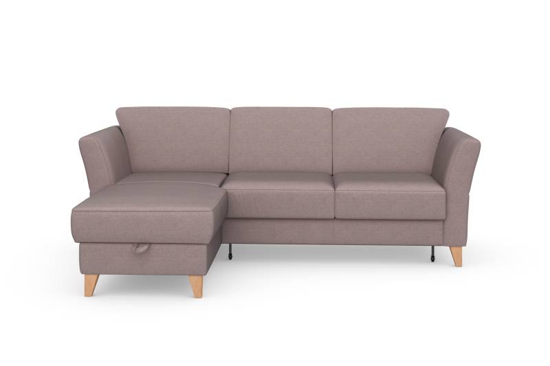 sit&more Ecksofa »Visby L-Form«, Wahlweise mit Bettfunktion und Bettkasten, frei im Raum stellbar von sit&more