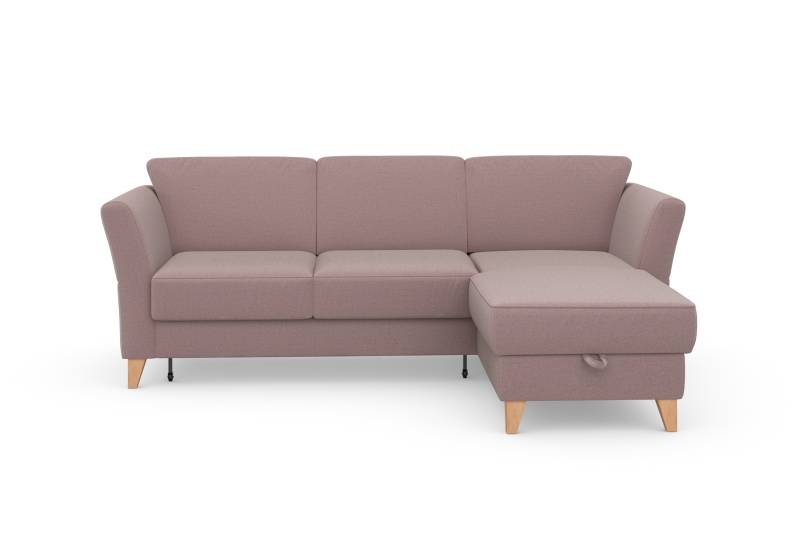 sit&more Ecksofa »Visby L-Form«, Wahlweise mit Bettfunktion und Bettkasten, frei im Raum stellbar von sit&more