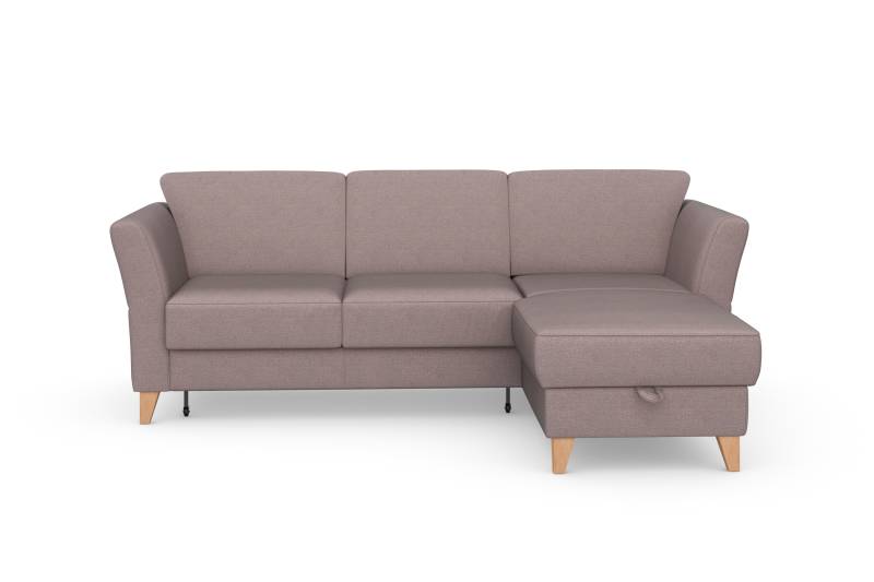 sit&more Ecksofa »Visby L-Form«, Wahlweise mit Bettfunktion und Bettkasten, frei im Raum stellbar von sit&more