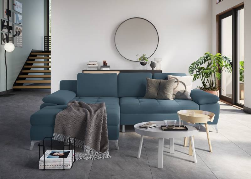 sit&more Ecksofa »Latigo L-Form«, mit Recamiere, wahlweise mit Bettfunktion und Bettkasten von sit&more