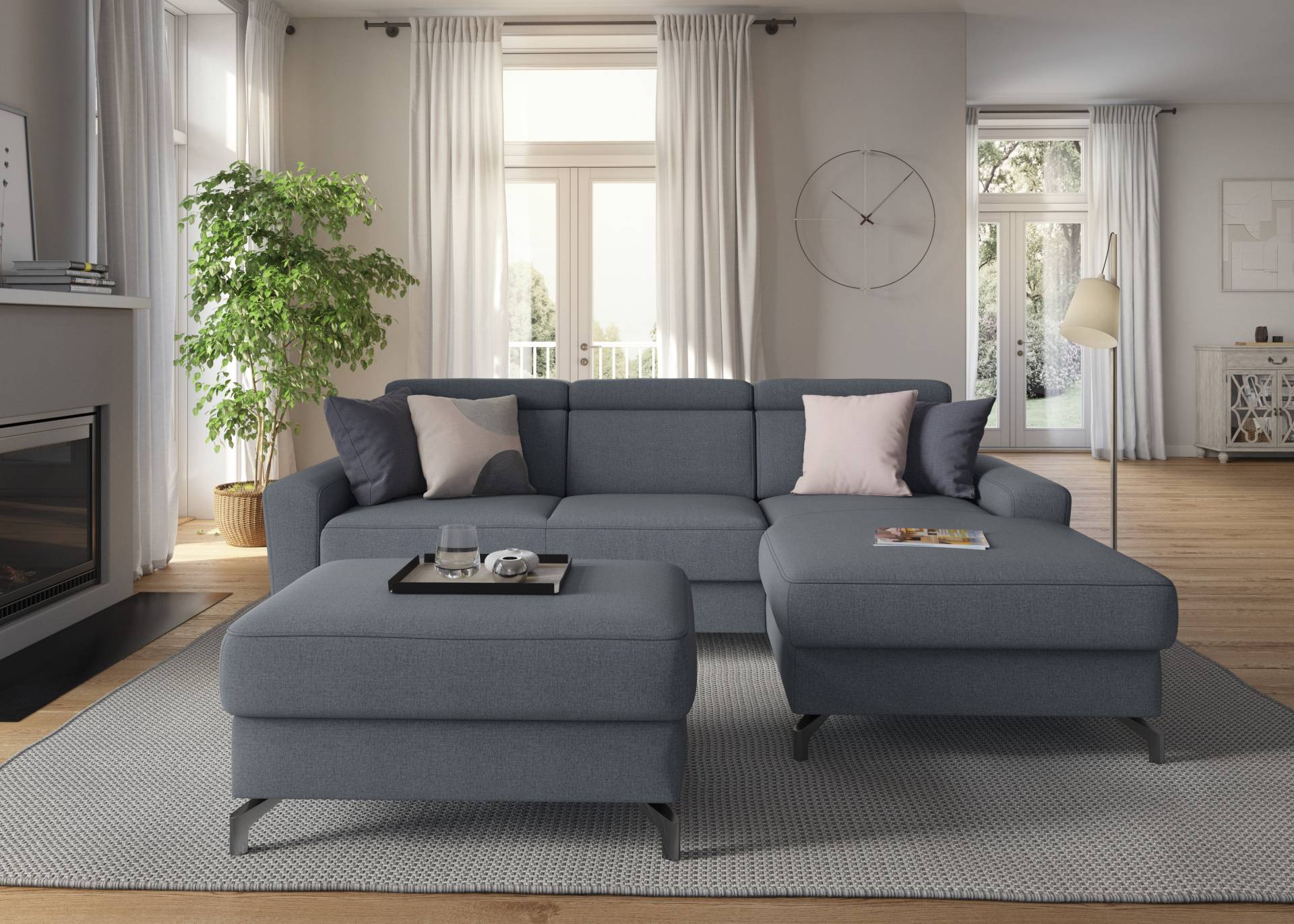 sit&more Ecksofa »Scarlett L-Form«, inklusive Kopfteilverstellung, wahlweise mit Bettfunktion, Bettkasten von sit&more