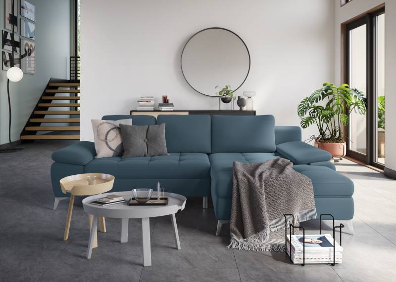 sit&more Ecksofa »Latigo L-Form«, mit Recamiere, wahlweise mit Bettfunktion und Bettkasten von sit&more