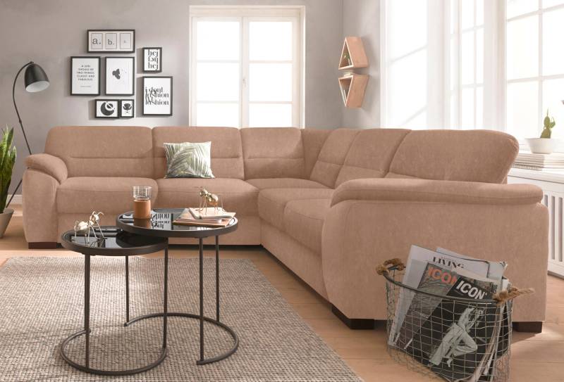 sit&more Ecksofa »Montego L-Form«, wahlweise mit Bettfunktion und Schubkasten von sit&more