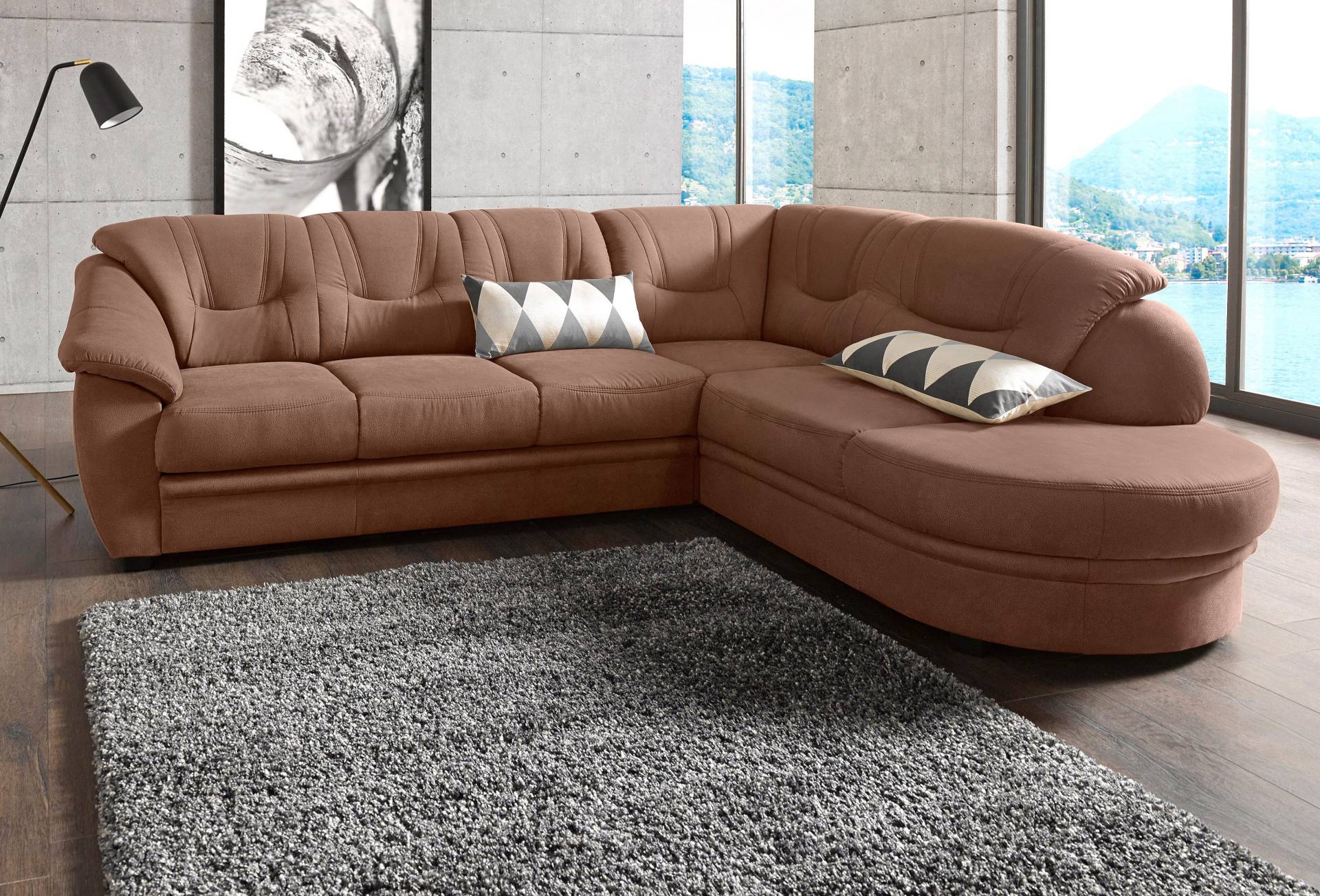 sit&more Ecksofa »Savoni L-Form«, wahlweise mit Bettfunktion von sit&more