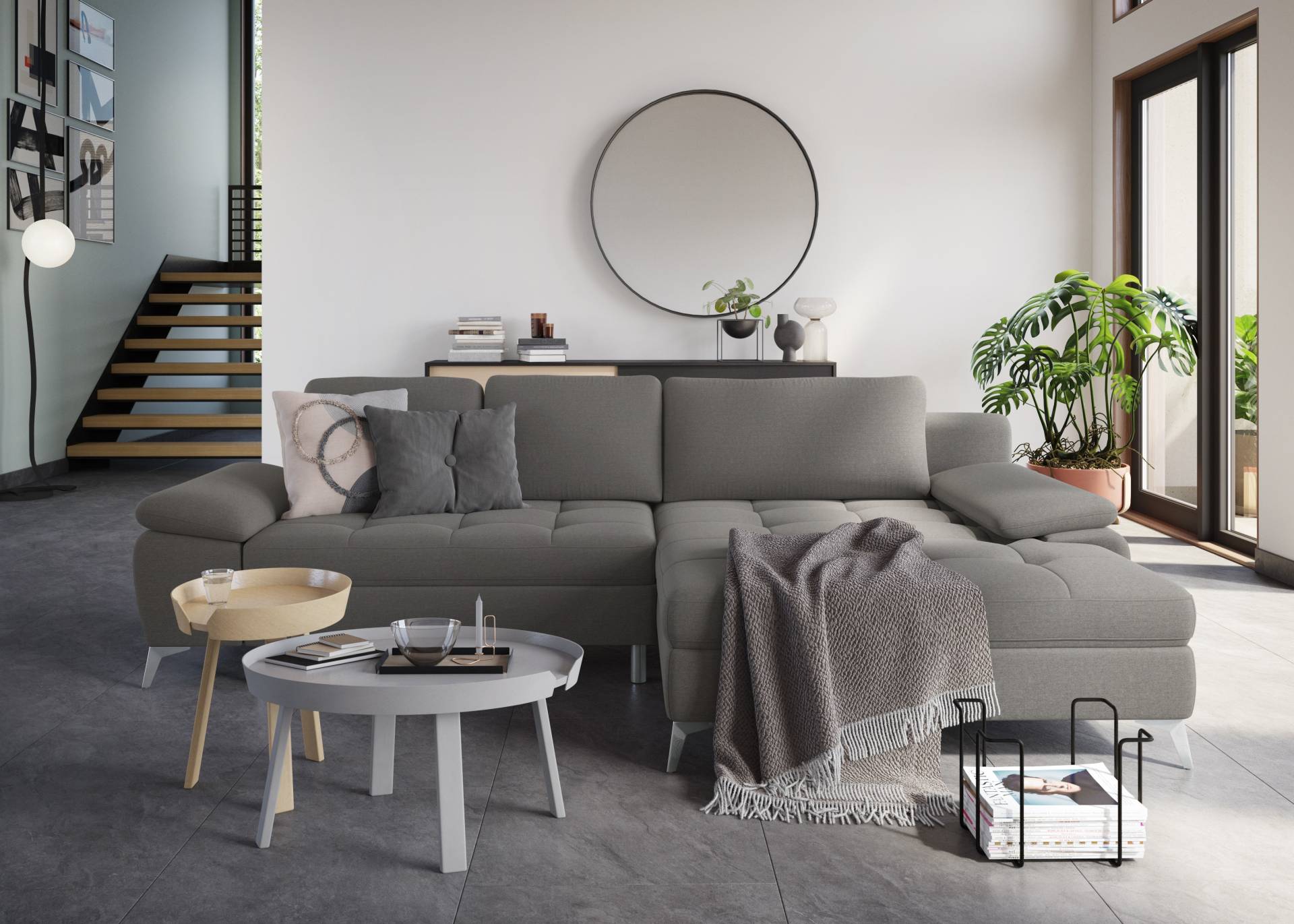 sit&more Ecksofa »Latigo L-Form«, mit Mega-Recamiere, wahlweise mit Bettfunktion und Bettkasten von sit&more