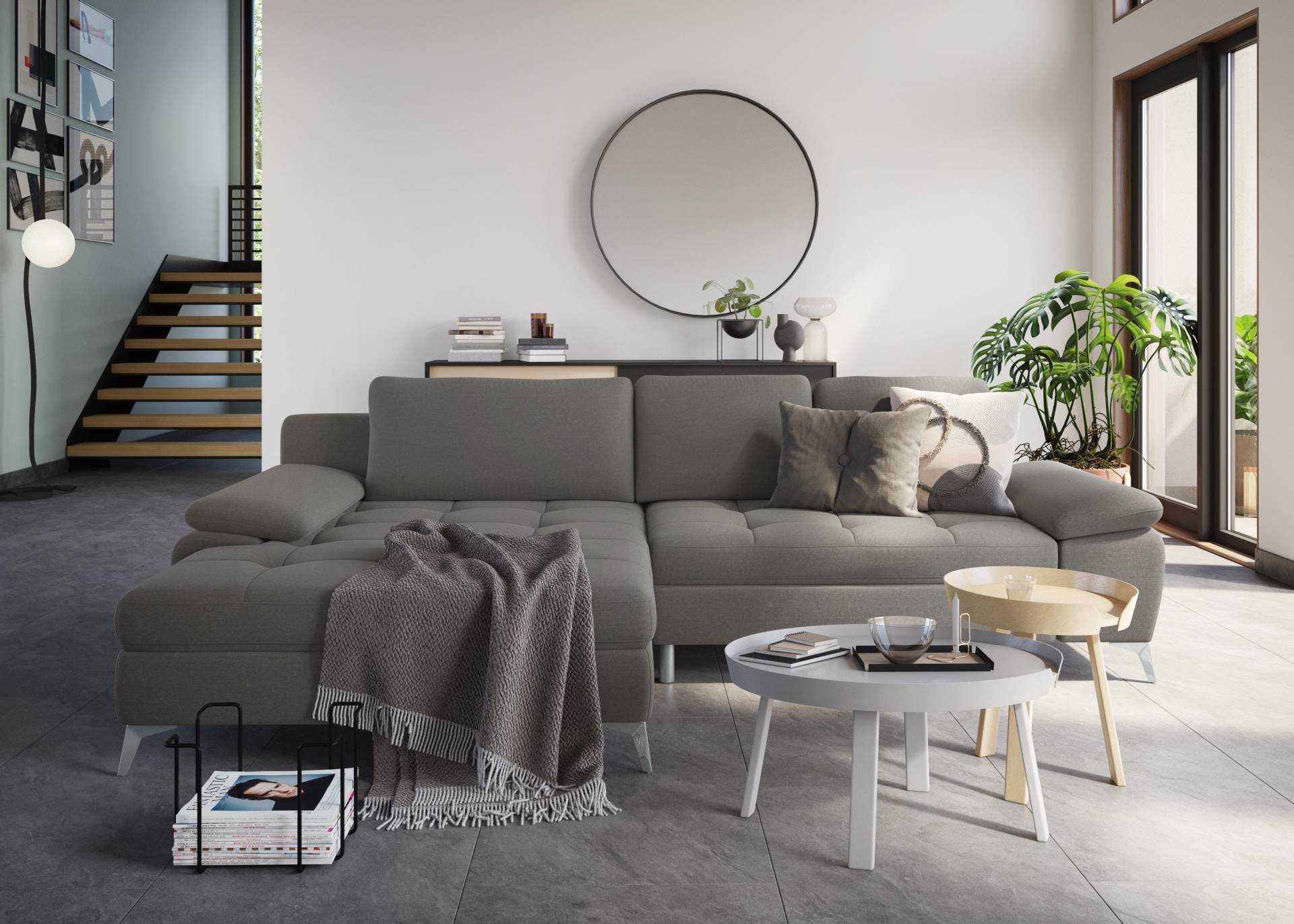 sit&more Ecksofa »Latigo L-Form«, mit Mega-Recamiere, wahlweise mit Bettfunktion und Bettkasten von sit&more