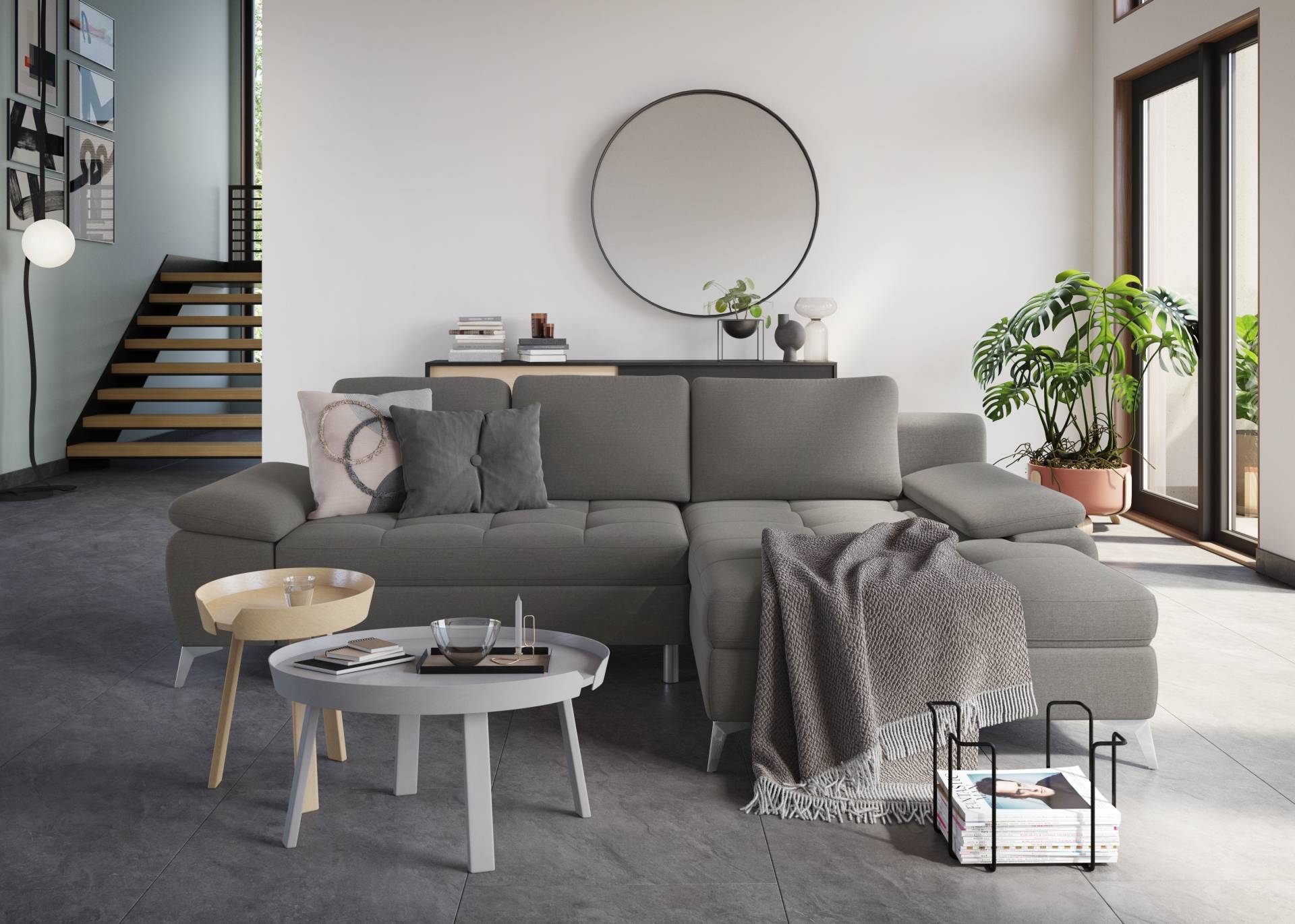 sit&more Ecksofa »Latigo L-Form«, mit Recamiere, wahlweise mit Bettfunktion und Bettkasten von sit&more