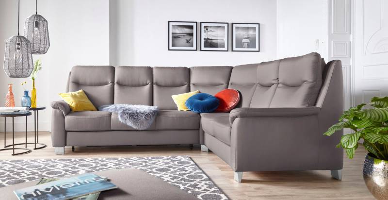 sit&more Ecksofa »Boccaccio L-Form«, mit Federkern und Kopfteilverstellung, wahlweise mit Bettfunktion von sit&more