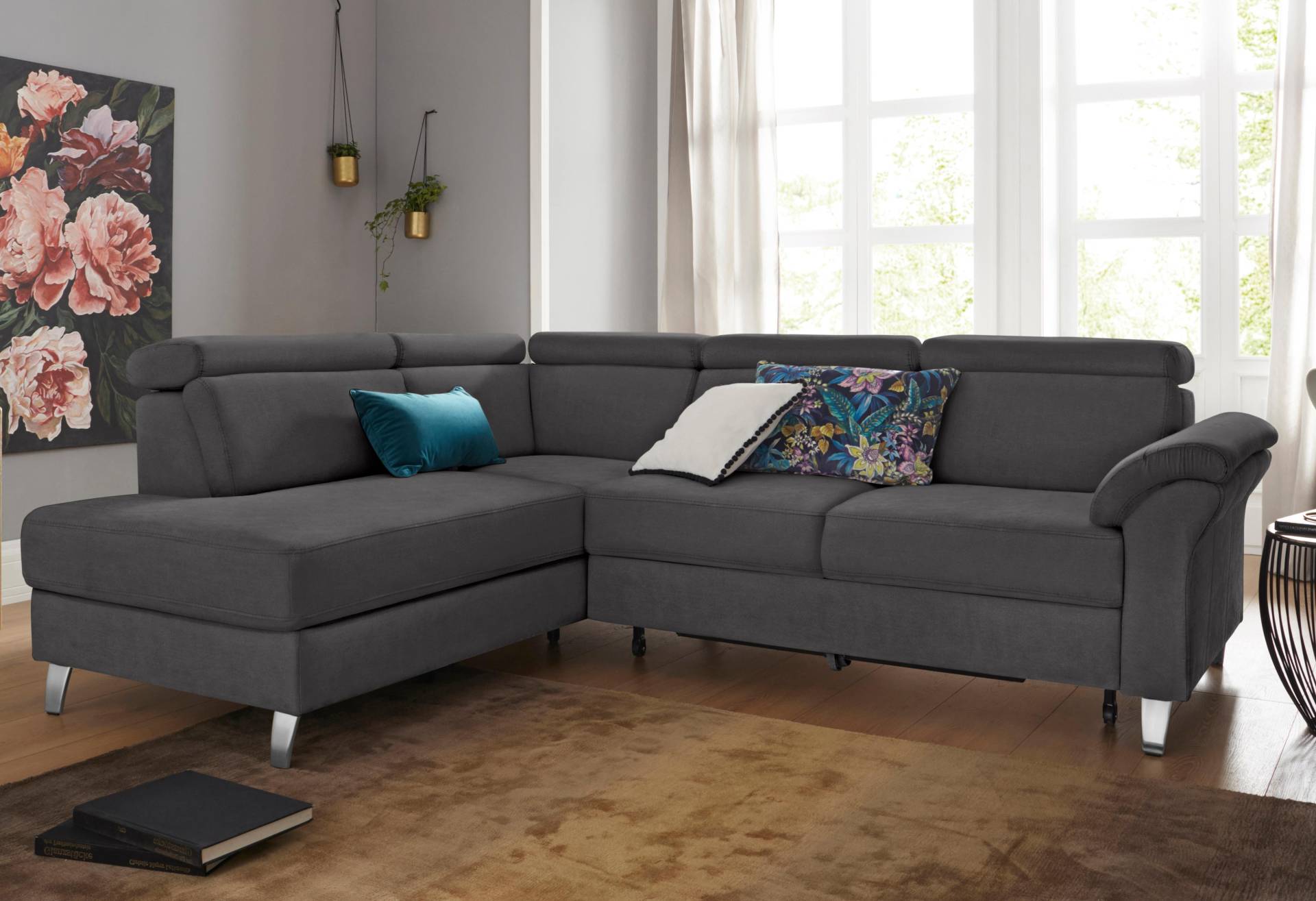 sit&more Ecksofa, inklusive Kopfteilverstellung, wahlweise mit Bettfunktion und Bettkasten von sit&more