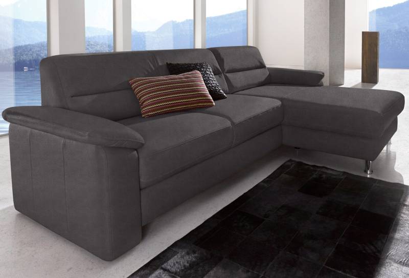 sit&more Ecksofa »Ascara L-Form«, inklusive Boxspring/Federkern-Polsterung, wahlweise mit Bettfunktion von sit&more