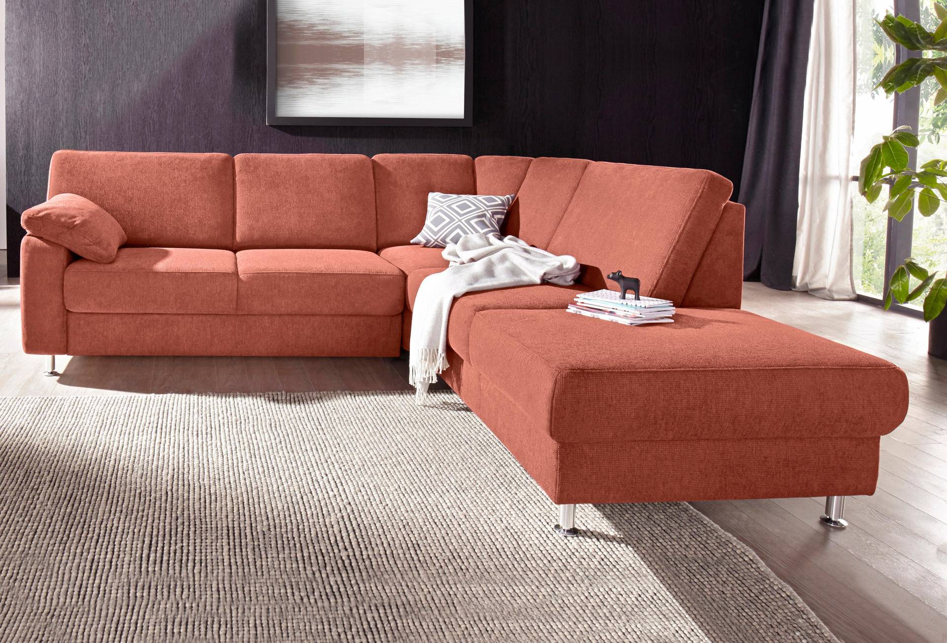 sit&more Ecksofa »Belfort L-Form«, wahlweise mit Vorziehsitz und Bettkasten von sit&more