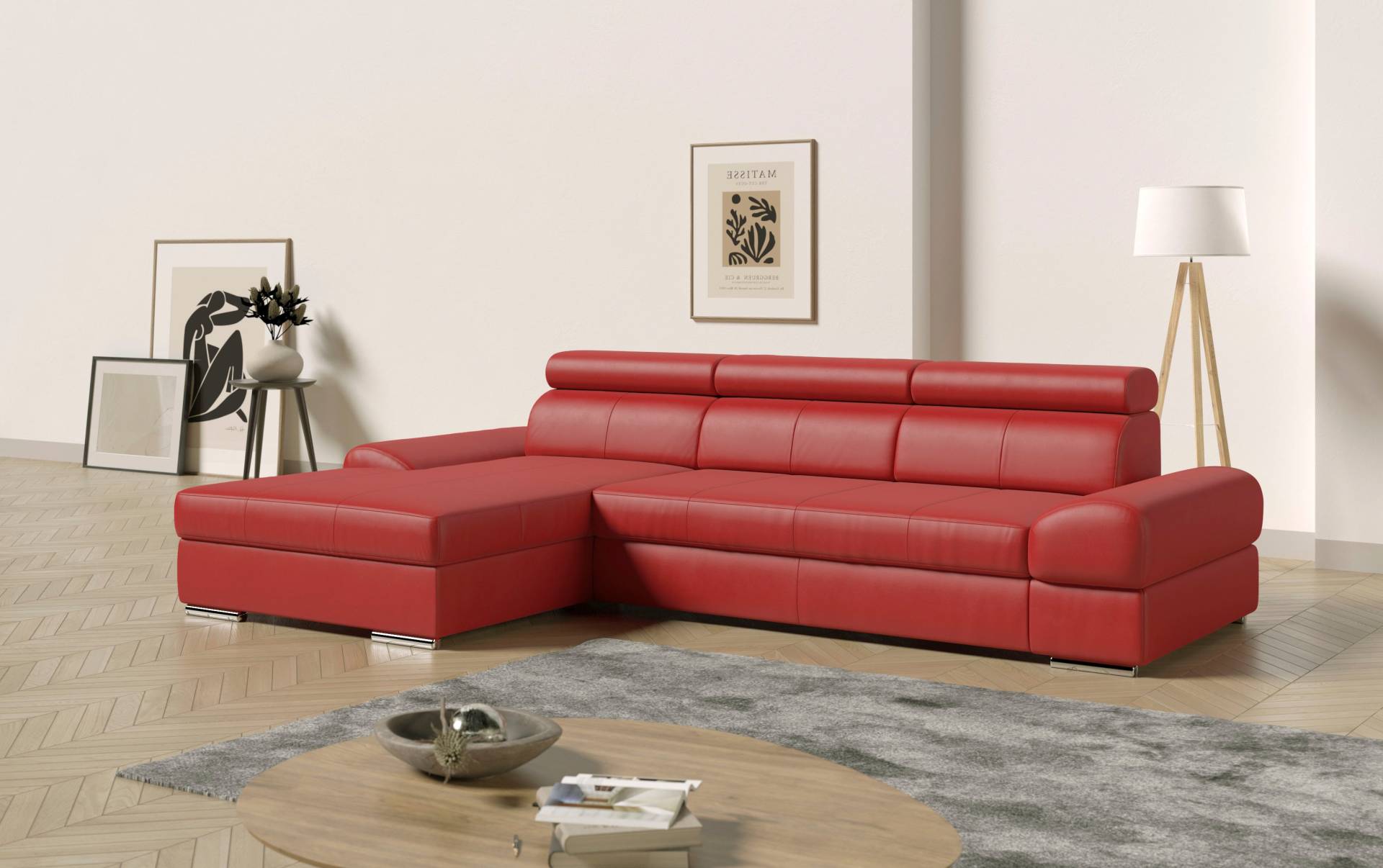 sit&more Ecksofa Broadway, mit verstellbaren Kopfteilen, wahlweise mit Bettfunktion von sit&more