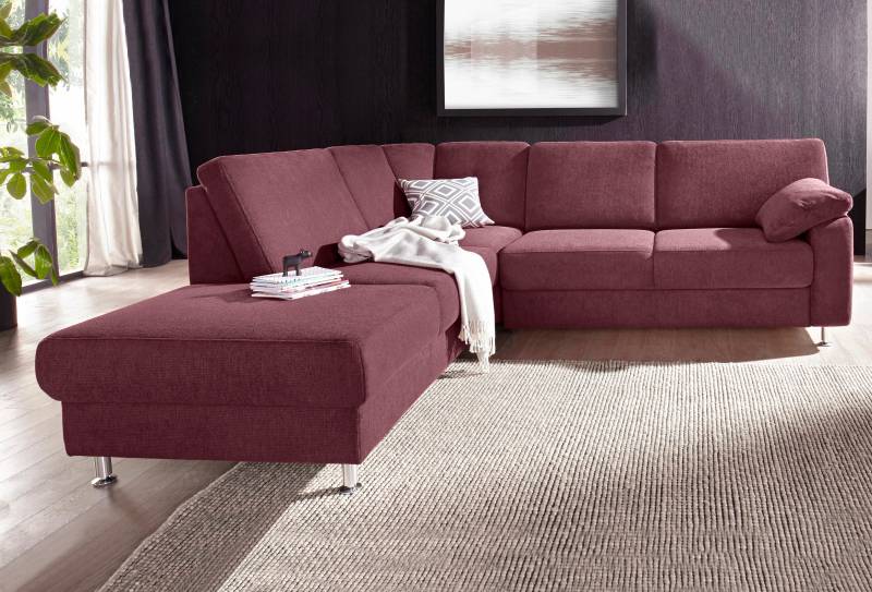 sit&more Ecksofa »Belfort L-Form«, wahlweise mit Vorziehsitz und Bettkasten von sit&more