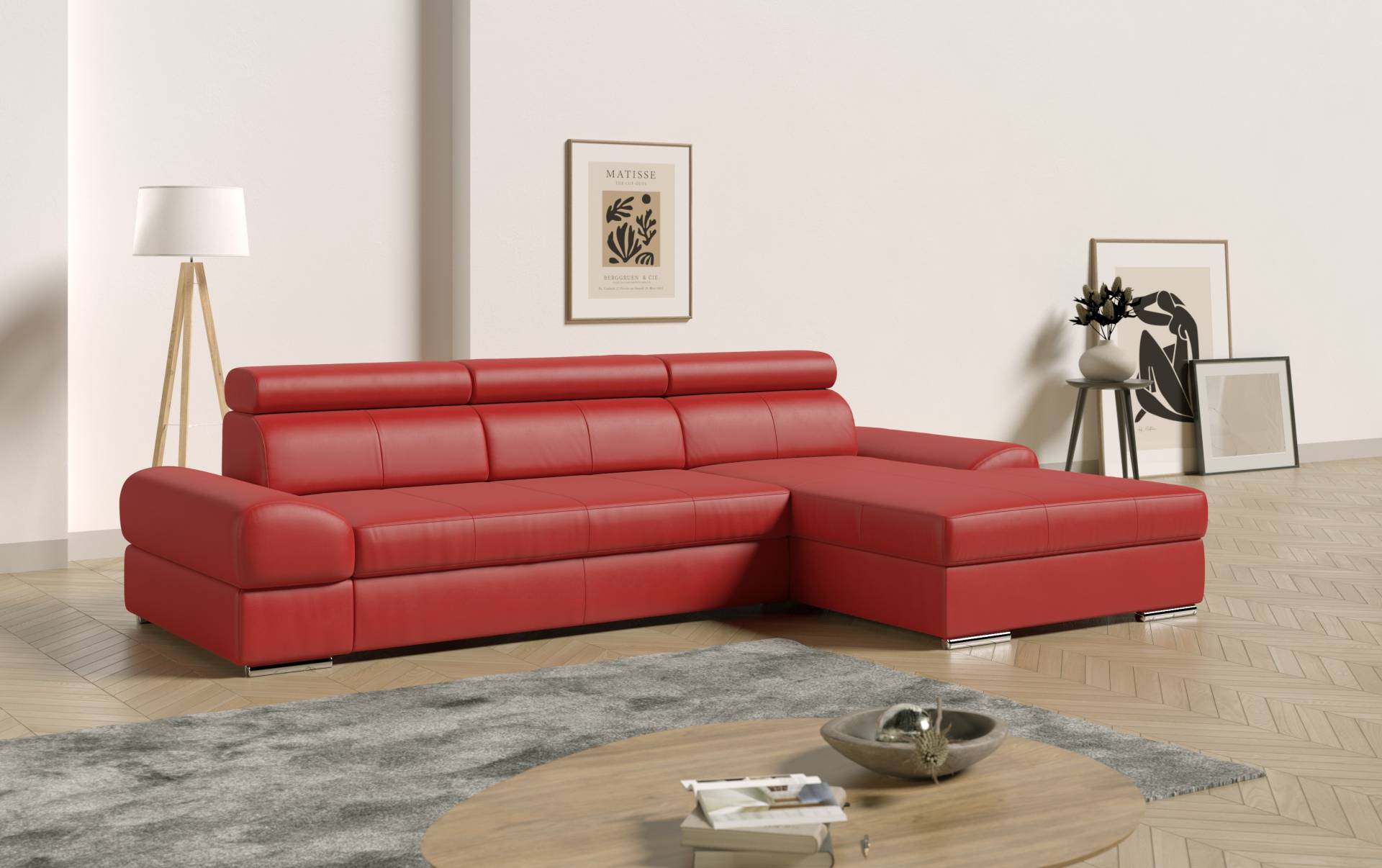 sit&more Ecksofa Broadway, mit verstellbaren Kopfteilen, wahlweise mit Bettfunktion von sit&more