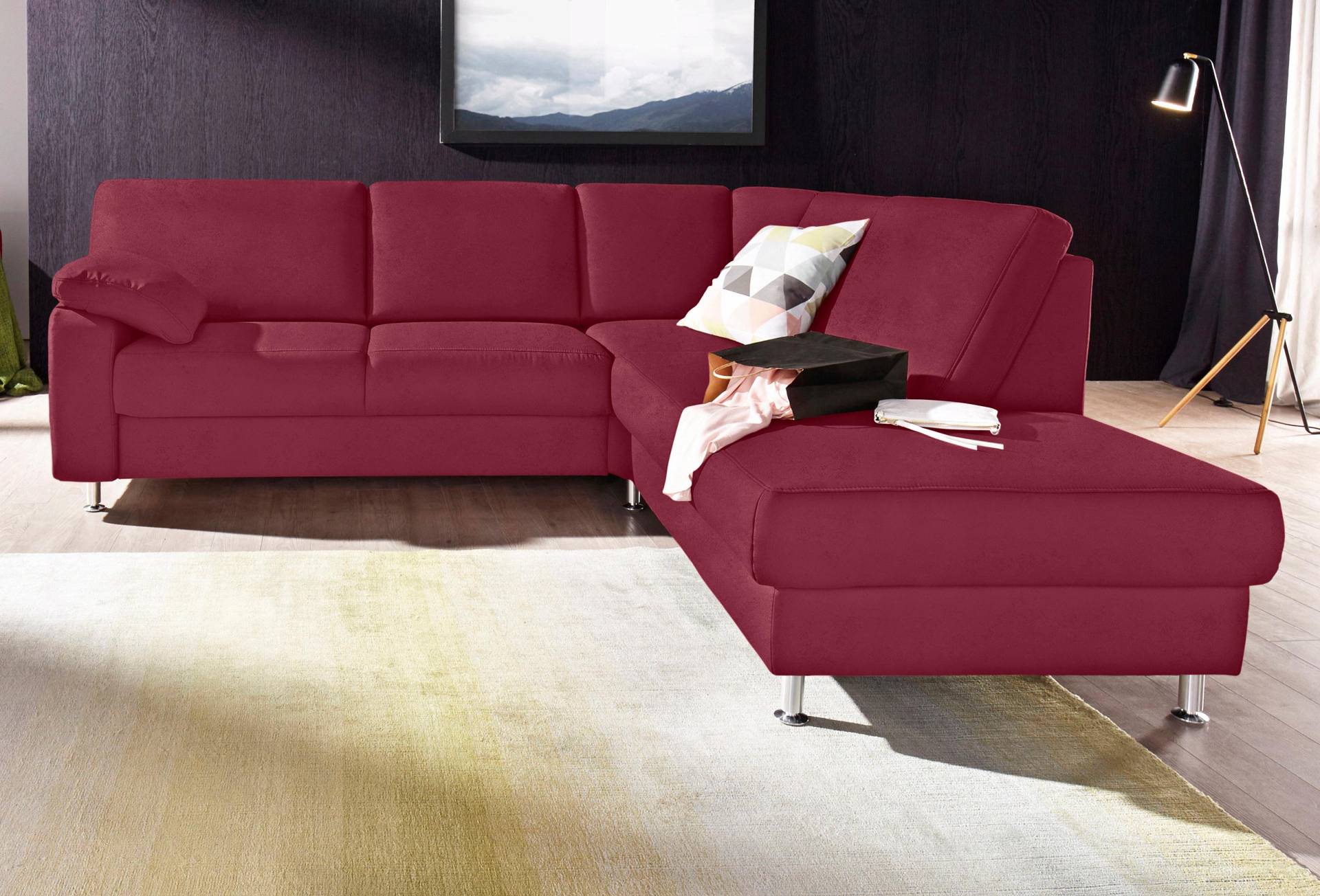 sit&more Ecksofa »Belfort L-Form«, wahlweise mit Vorziehsitz und Bettkasten von sit&more