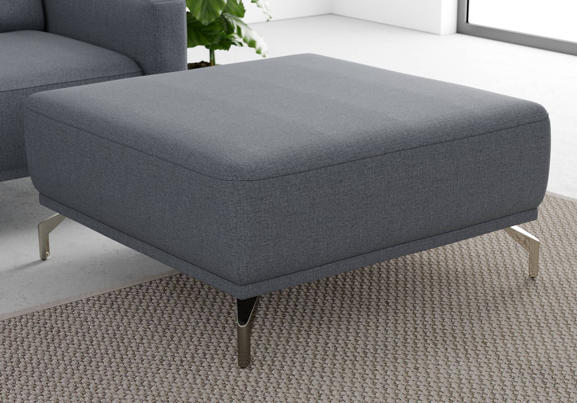 sit&more Hocker »Bailando«, mit Federkern und satinierten Nickelfüssen sit&more Hocker »Bailando«, mit Federkern und satinierten Nickelfüssen von sit&more