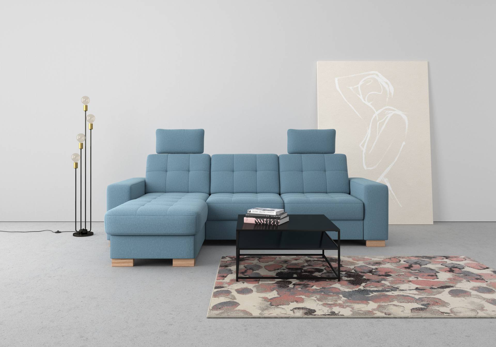 sit&more Ecksofa »Quincy L-Form«, wahlweise mit Bettfunktion und Bettkasten von sit&more