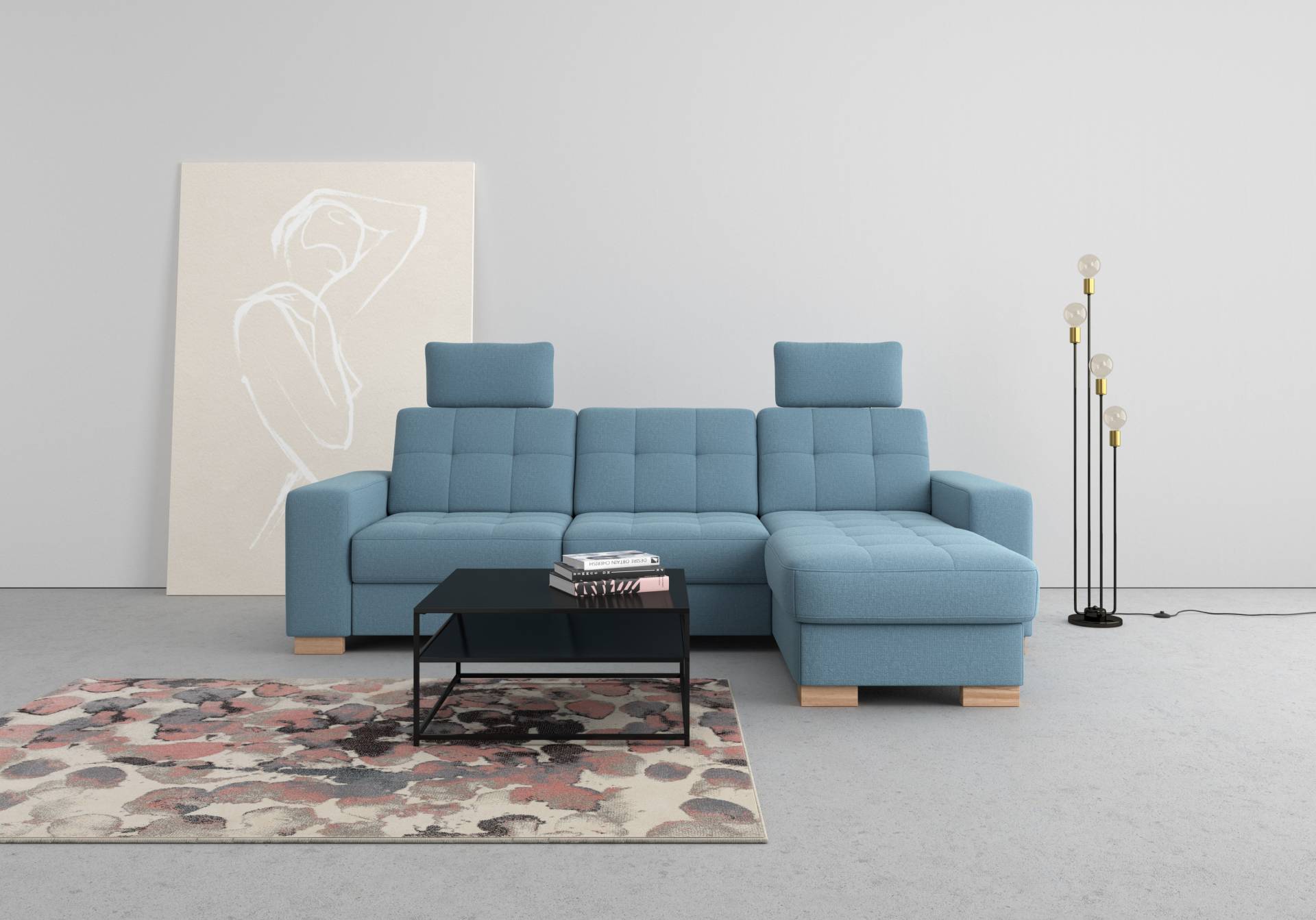 sit&more Ecksofa »Quincy L-Form«, wahlweise mit Bettfunktion und Bettkasten von sit&more