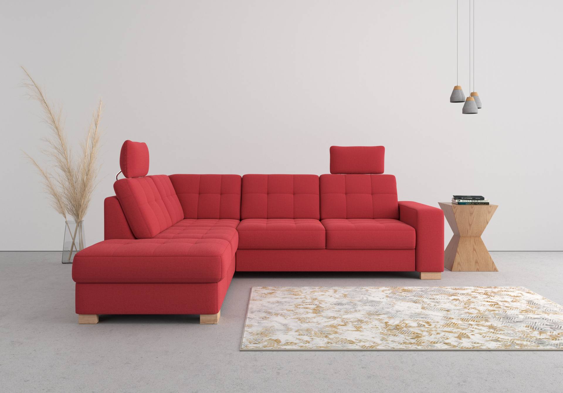 sit&more Ecksofa »Quincy L-Form«, wahlweise mit Bettfunktion und Bettkasten von sit&more