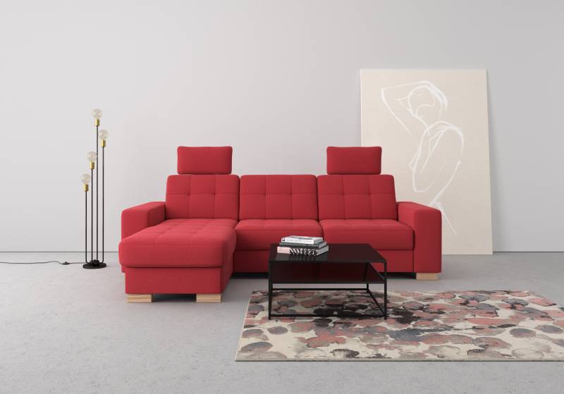 sit&more Ecksofa »Quincy L-Form«, wahlweise mit Bettfunktion und Bettkasten von sit&more