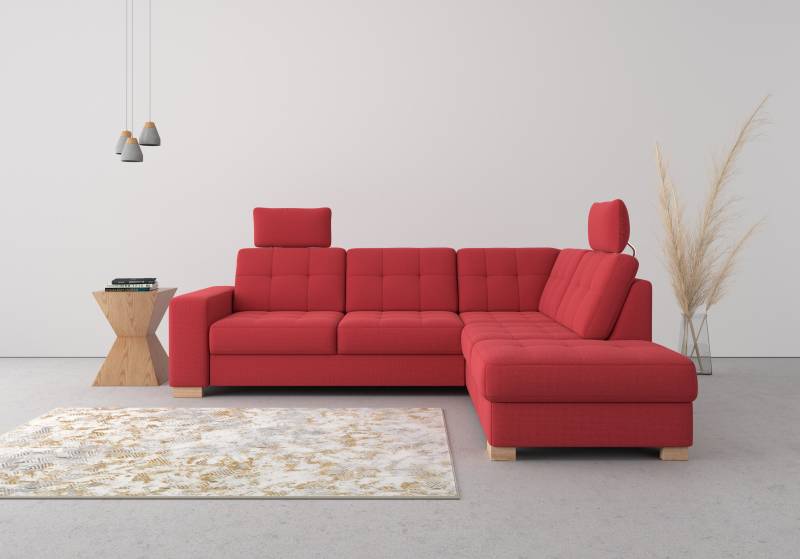 sit&more Ecksofa »Quincy L-Form«, wahlweise mit Bettfunktion und Bettkasten von sit&more