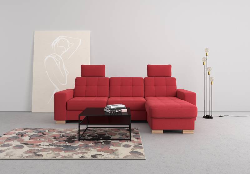 sit&more Ecksofa »Quincy L-Form«, wahlweise mit Bettfunktion und Bettkasten von sit&more