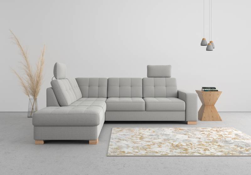 sit&more Ecksofa »Quincy L-Form«, wahlweise mit Bettfunktion und Bettkasten von sit&more