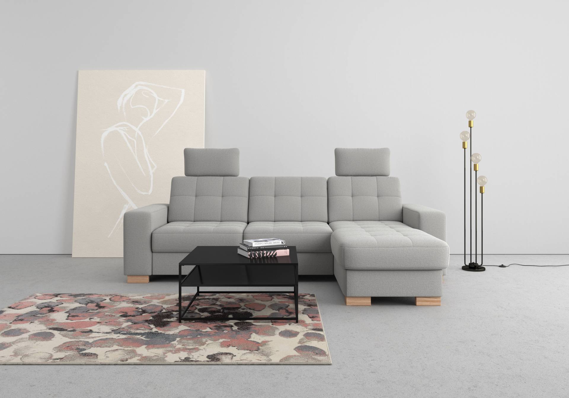 sit&more Ecksofa »Quincy L-Form«, wahlweise mit Bettfunktion und Bettkasten von sit&more