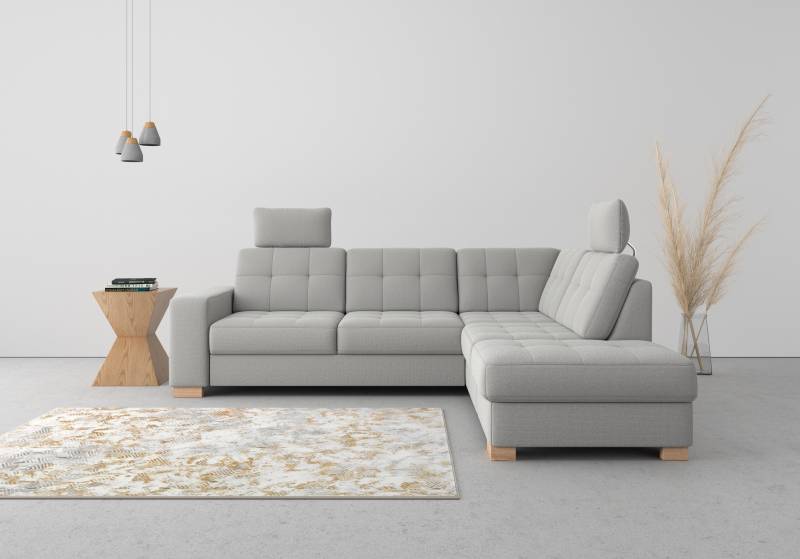 sit&more Ecksofa »Quincy L-Form«, wahlweise mit Bettfunktion und Bettkasten von sit&more