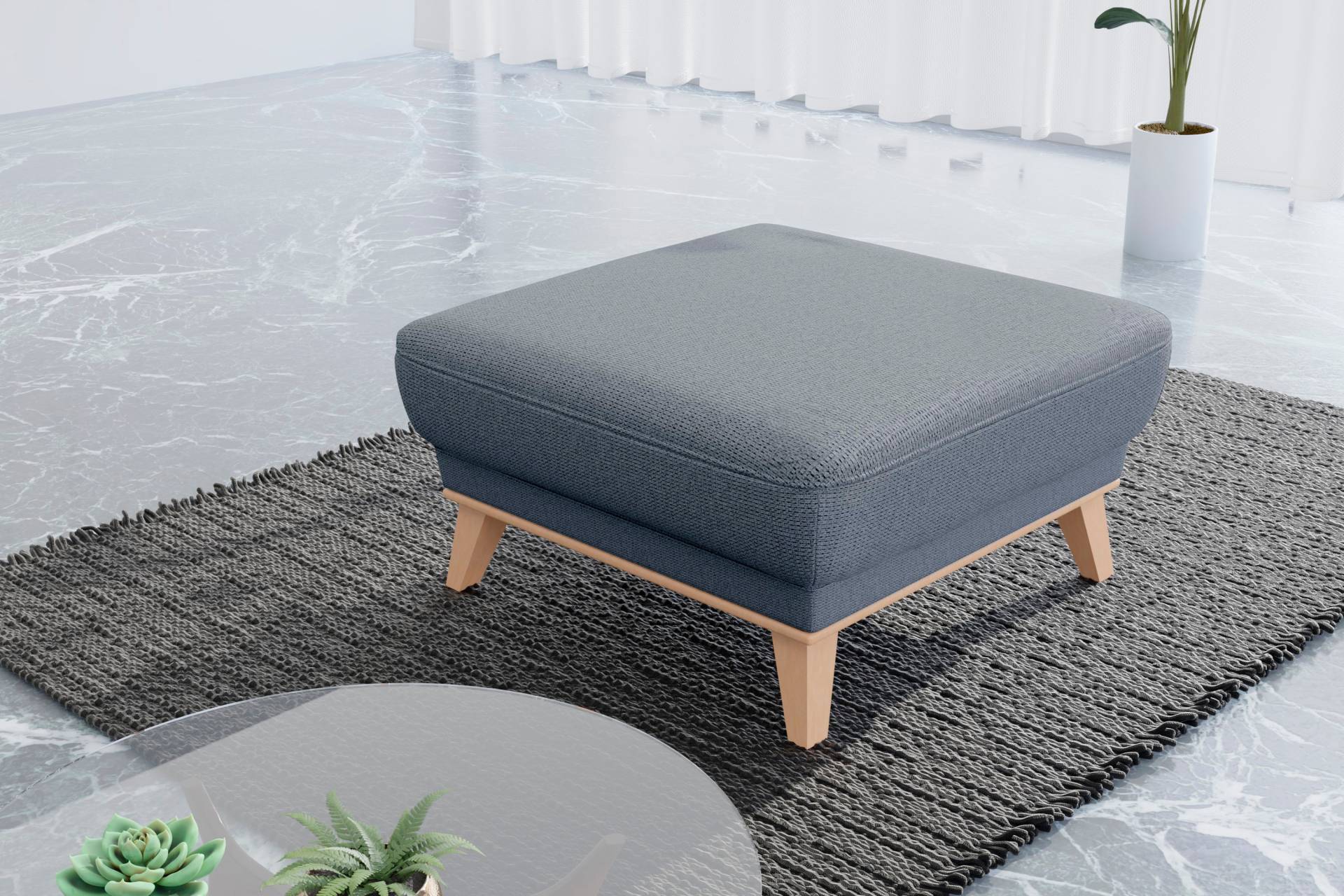sit&more Polsterhocker »Lavida«, Mit elegantem Holzrahmen sit&more Polsterhocker »Lavida«, Mit elegantem Holzrahmen von sit&more