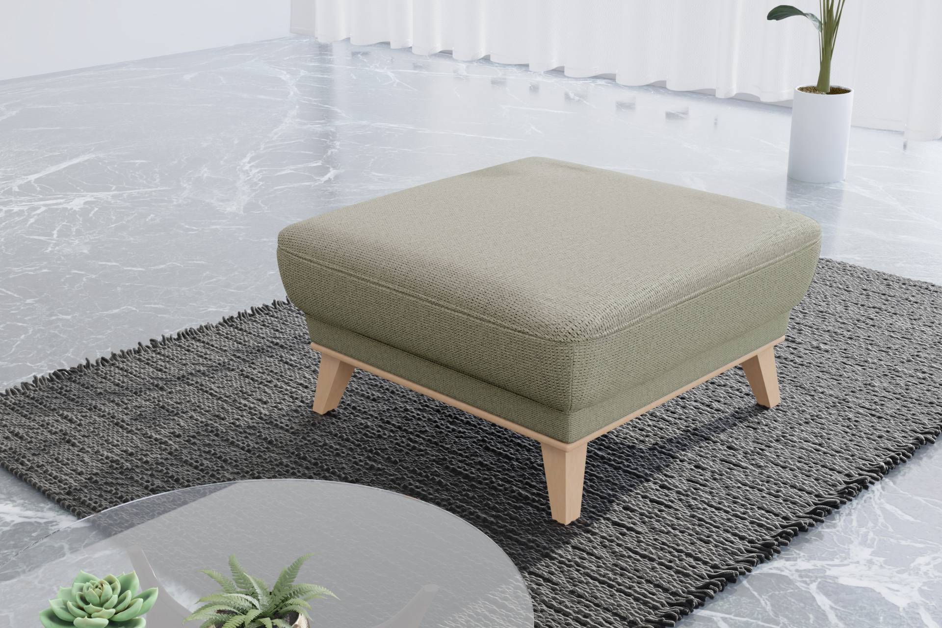 sit&more Polsterhocker »Lavida«, Mit elegantem Holzrahmen sit&more Polsterhocker »Lavida«, Mit elegantem Holzrahmen von sit&more