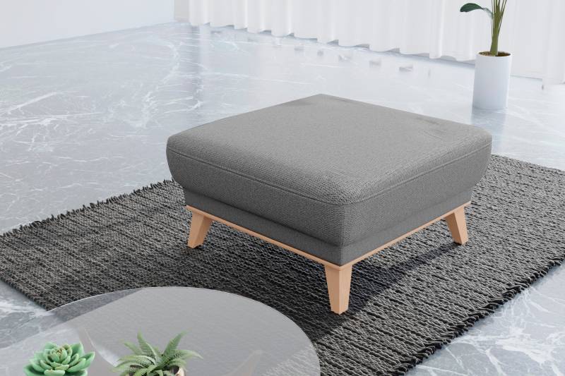 sit&more Polsterhocker »Lavida«, Mit elegantem Holzrahmen von sit&more