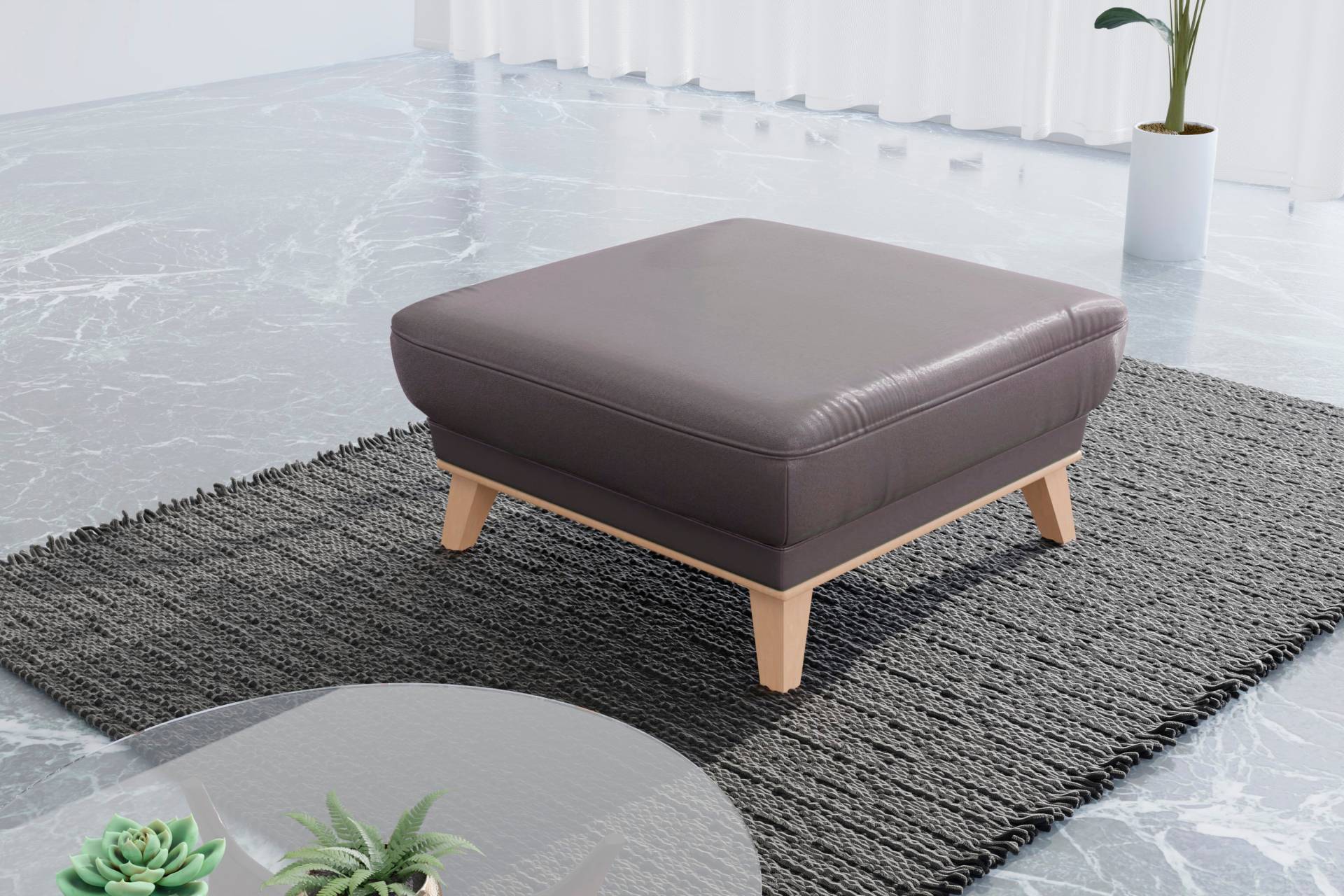 sit&more Polsterhocker »Lavida«, Mit elegantem Holzrahmen sit&more Polsterhocker »Lavida«, Mit elegantem Holzrahmen von sit&more