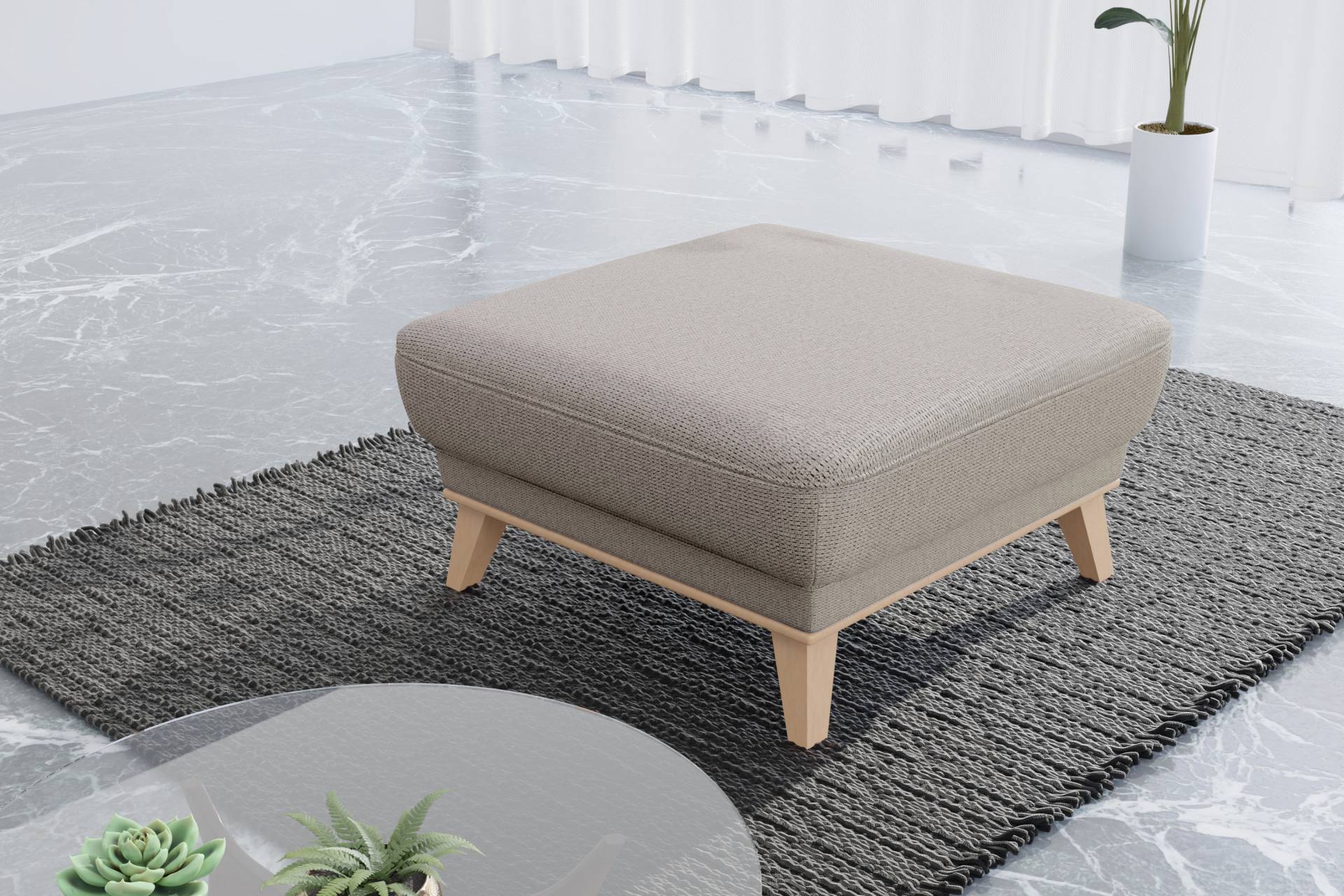 sit&more Polsterhocker »Lavida«, Mit elegantem Holzrahmen sit&more Polsterhocker »Lavida«, Mit elegantem Holzrahmen von sit&more