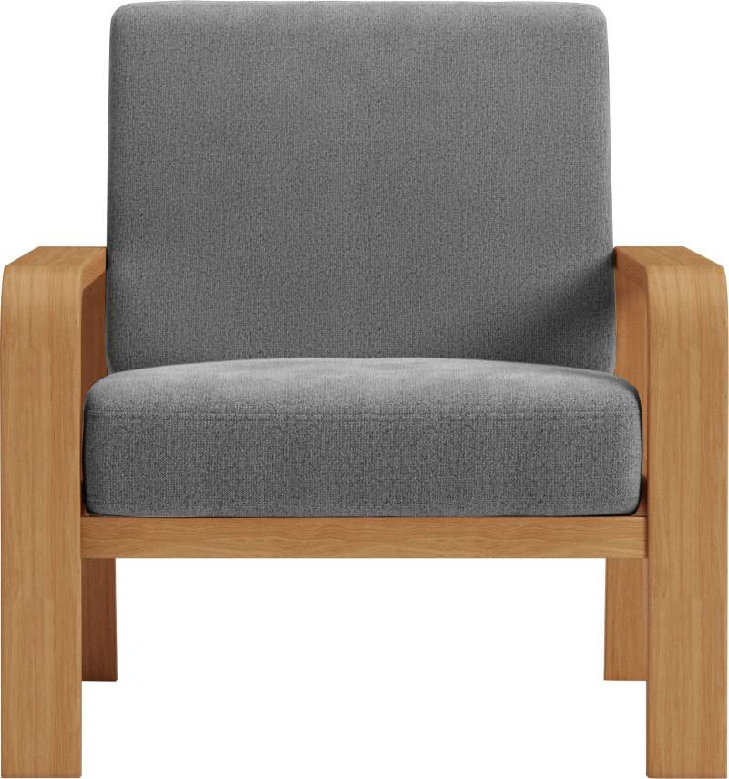 sit&more Sessel »Kolding«, Armlehnen aus eichefarbigem Buchenholz, verschiedene Bezüge und Farben von sit&more