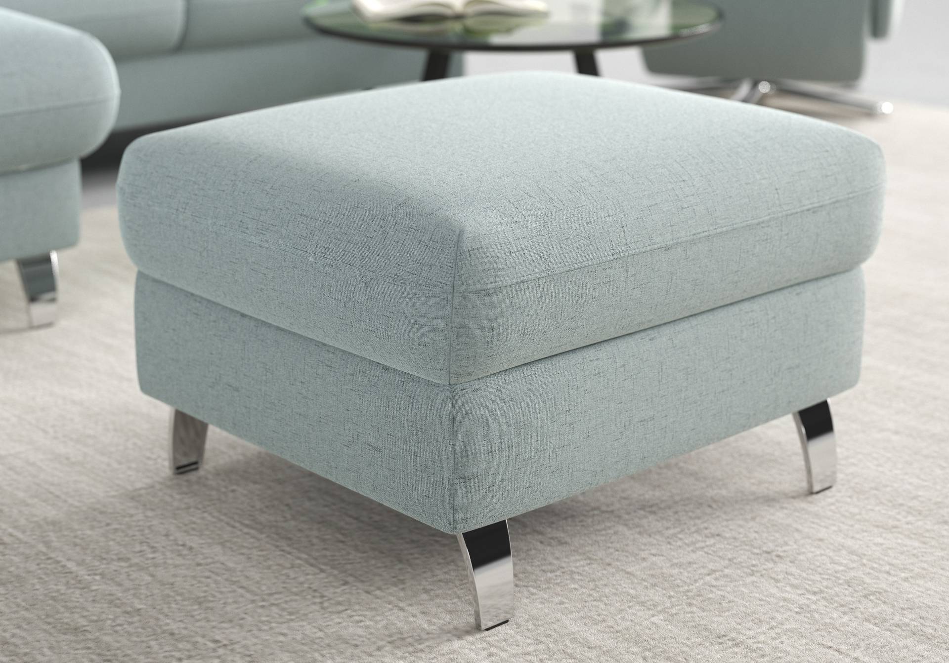 sit&more Stauraumhocker »Grenoble«, mit Stauraum und satinierten Füssen sit&more Stauraumhocker »Grenoble«, mit Stauraum und satinierten Füssen von sit&more