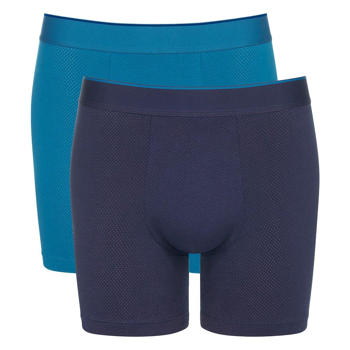 2er Pack Ever Airy - Long Short Pant Herren Blau M von sloggi