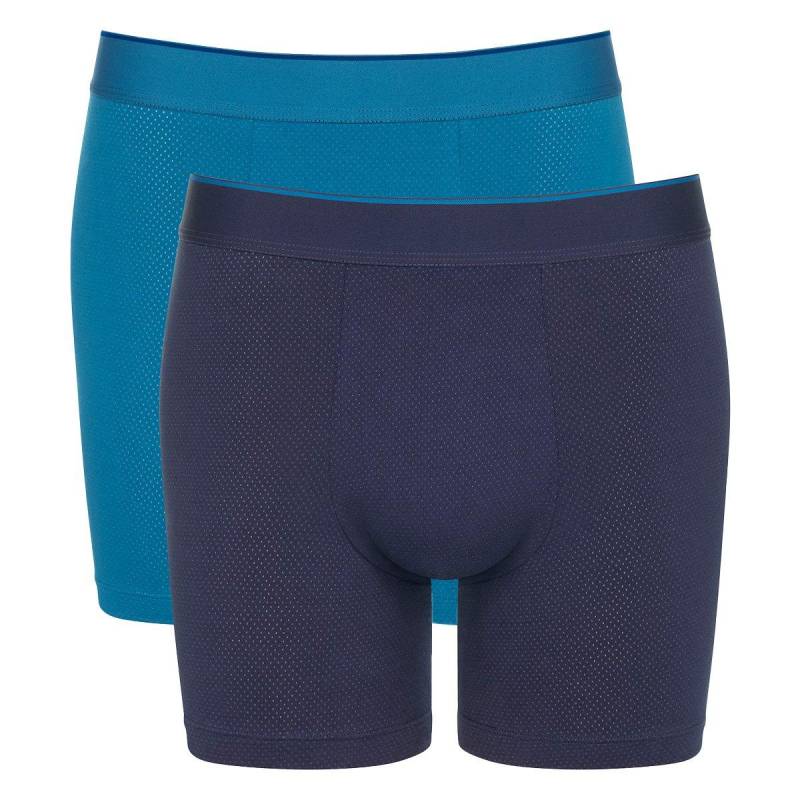 2er Pack Ever Airy - Long Short Pant Herren Blau XXL von sloggi