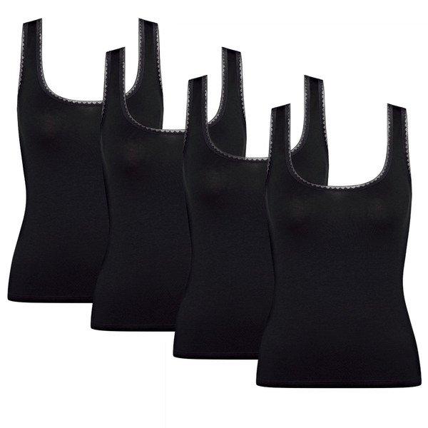 4er Pack Go - Tanktop - Unterhemd Damen Schwarz M von sloggi